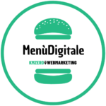Logo con hamburger e testo "Men&ugrave; Digitale".