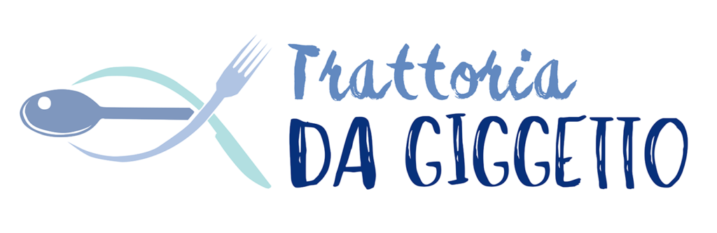 Logo con scritta "Trattoria Da Giggetto" e posate stilizzate.